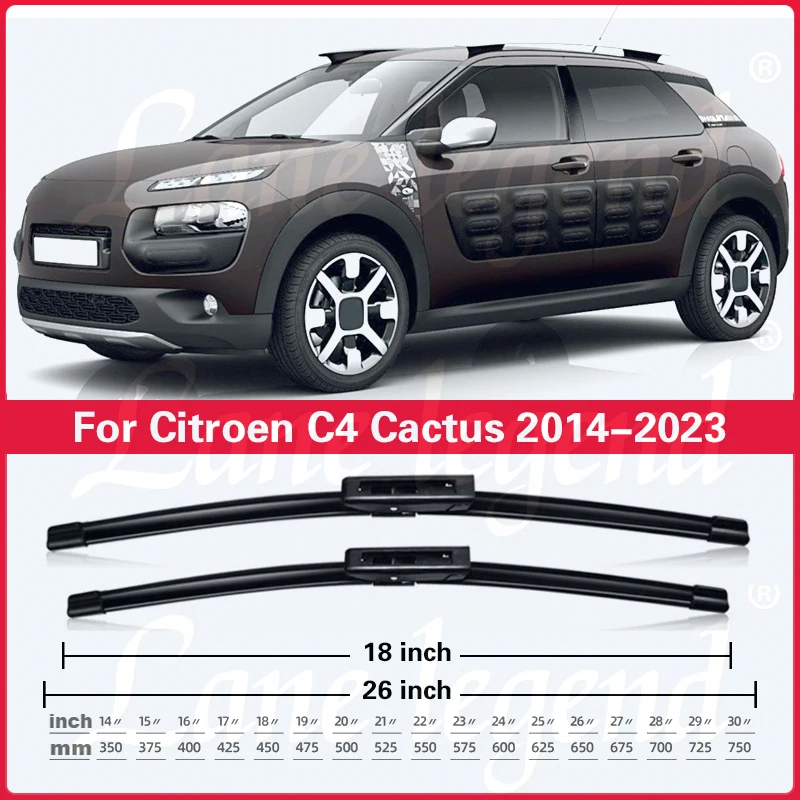 For Citroen C4 Cactus 2014 - 2023 Wiper Front Wiper Blades Windshield Windscreen Window Brushes Car Accessories 2021 2022 26\