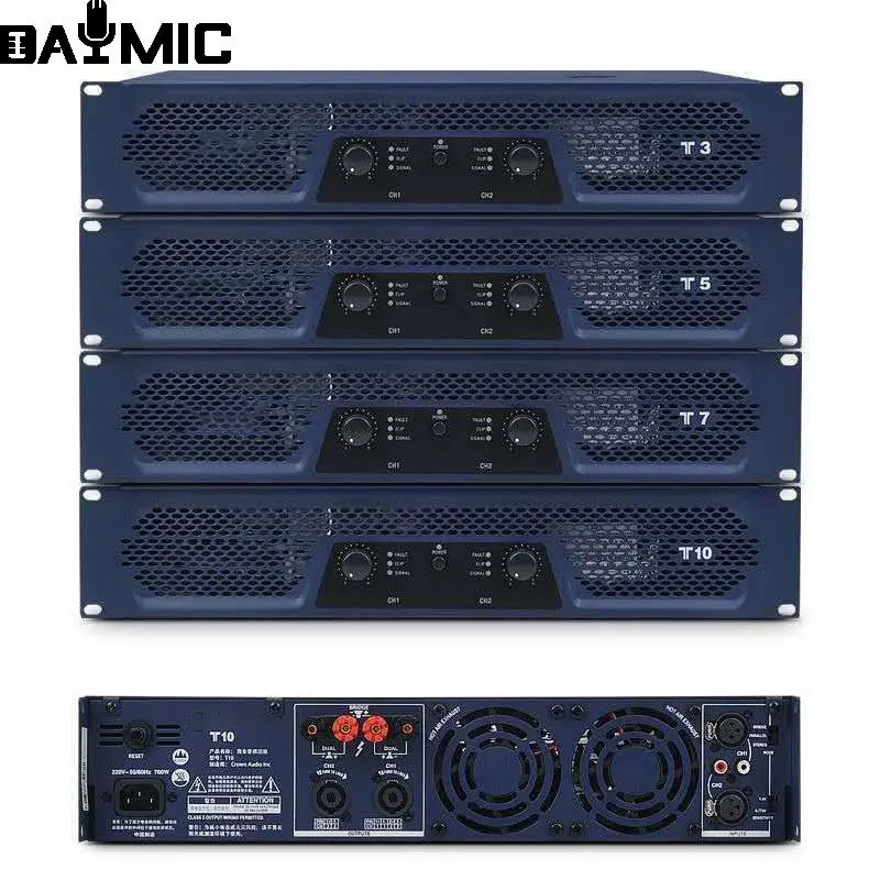 Aoshen T7 2X800w 2-قناة المهنية مكبر كهربائي نظام الصوت PA KTV مرحلة أداء المؤتمر