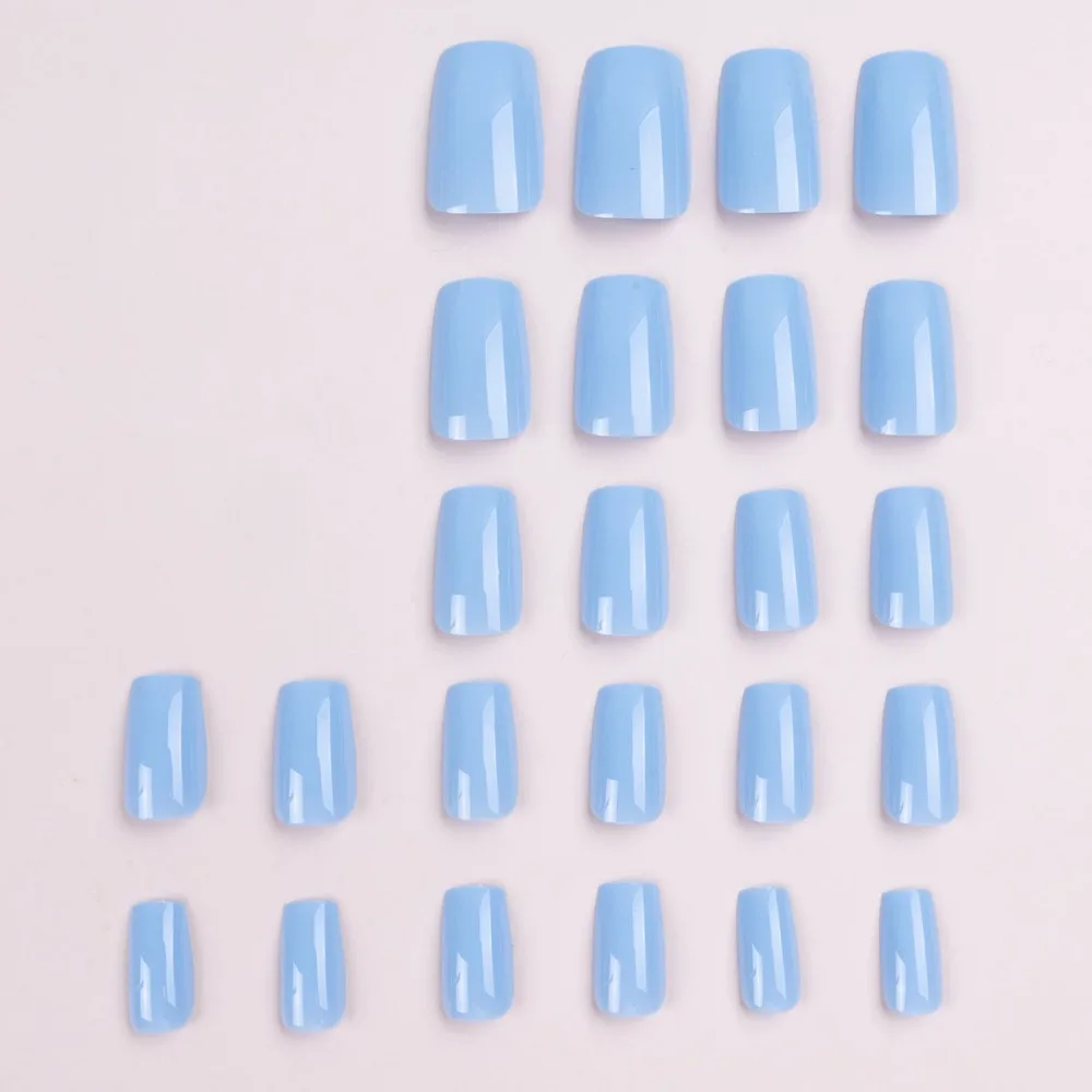 Manicura desmontable, uñas postizas francesas, cabeza cuadrada, cubierta completa, prensa en uñas, uñas postizas para mujeres