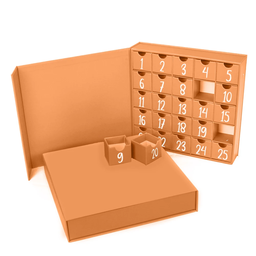 Customized queryEmpty Advent Calender Cardboard Packaging Box Calendrier De Lavent 24 Jours Christmas Advent Calender Box 25 Day
