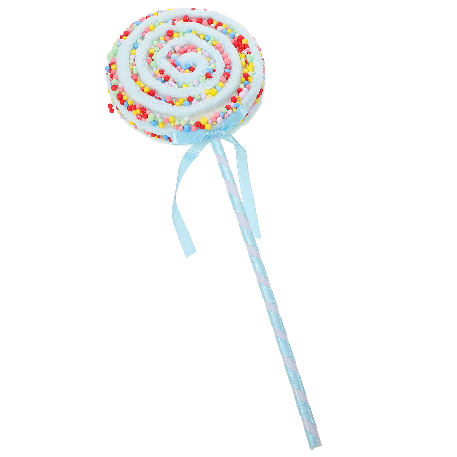 

Simulation Lollipop Props Birthday Party Decoration Candy -blue Fabric Decorative Fake