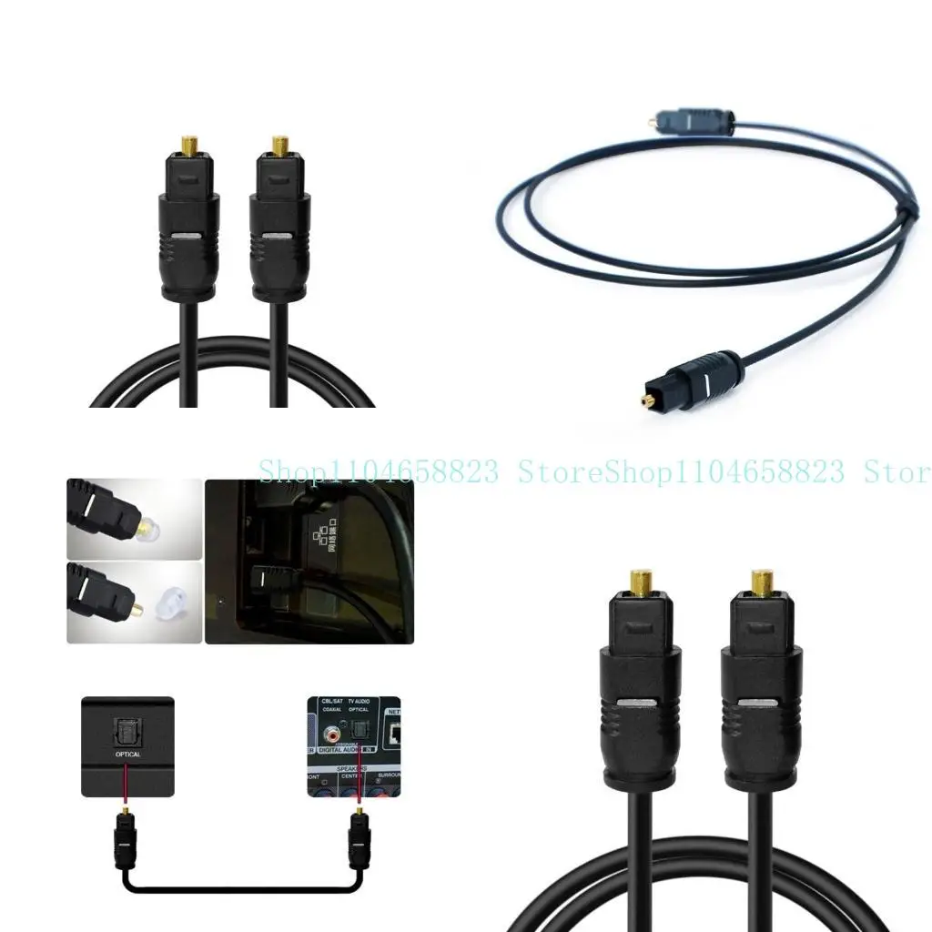 Cable óptico 652F SPDIF Audios digitales Cable Toslink Cord Universal Square Port