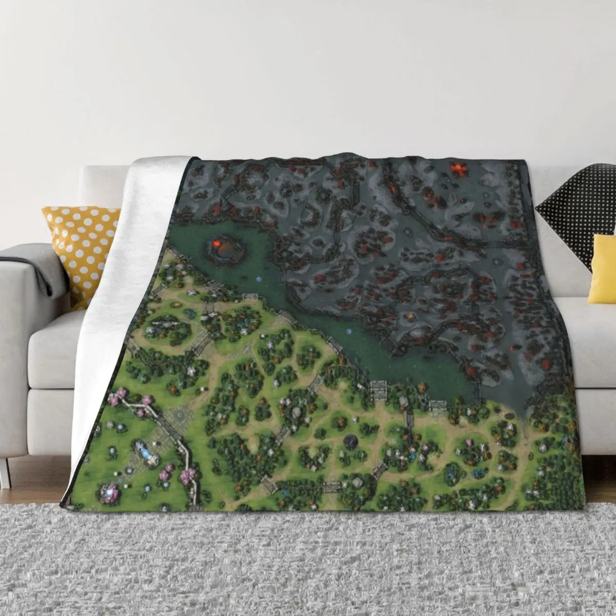 

Dota 2 Reborn 7.28 HD Map Throw Blanket Warm Decorative Beds Nap sofa bed Blankets