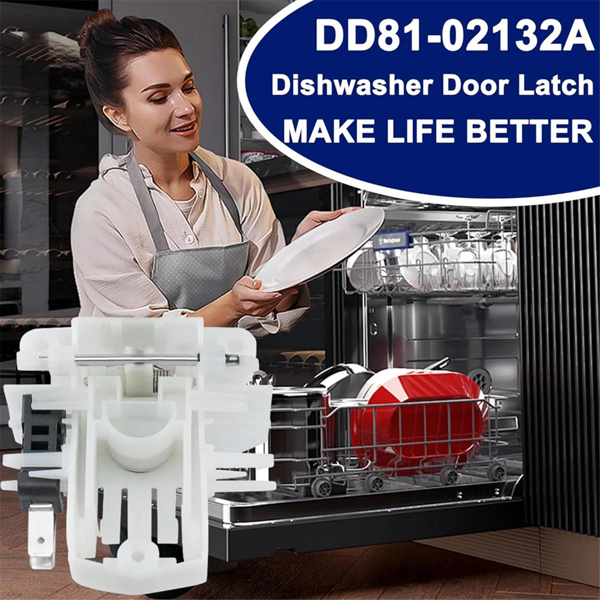 HOT DW80F600UTS DW80J3020US Zatrzask drzwiowy, DD81-02132A DD81-01629A Zatrzask drzwi zmywarki do zmywarki Samsung Zatrzask drzwi zmywarki