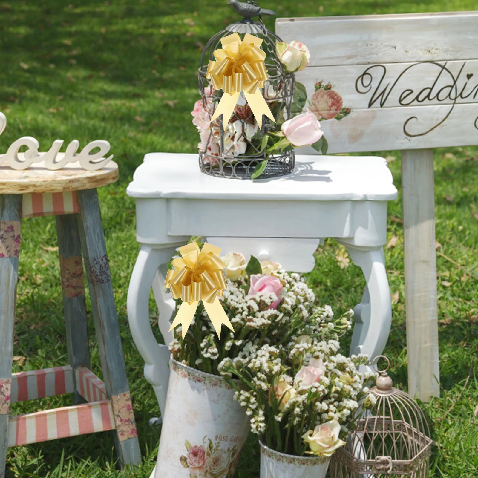 

20Pcs Gift Pull Bows Special Treated Wrinkle Resistant for Gift Wrapping Wedding Birthday Party Decoration Present Box Craft