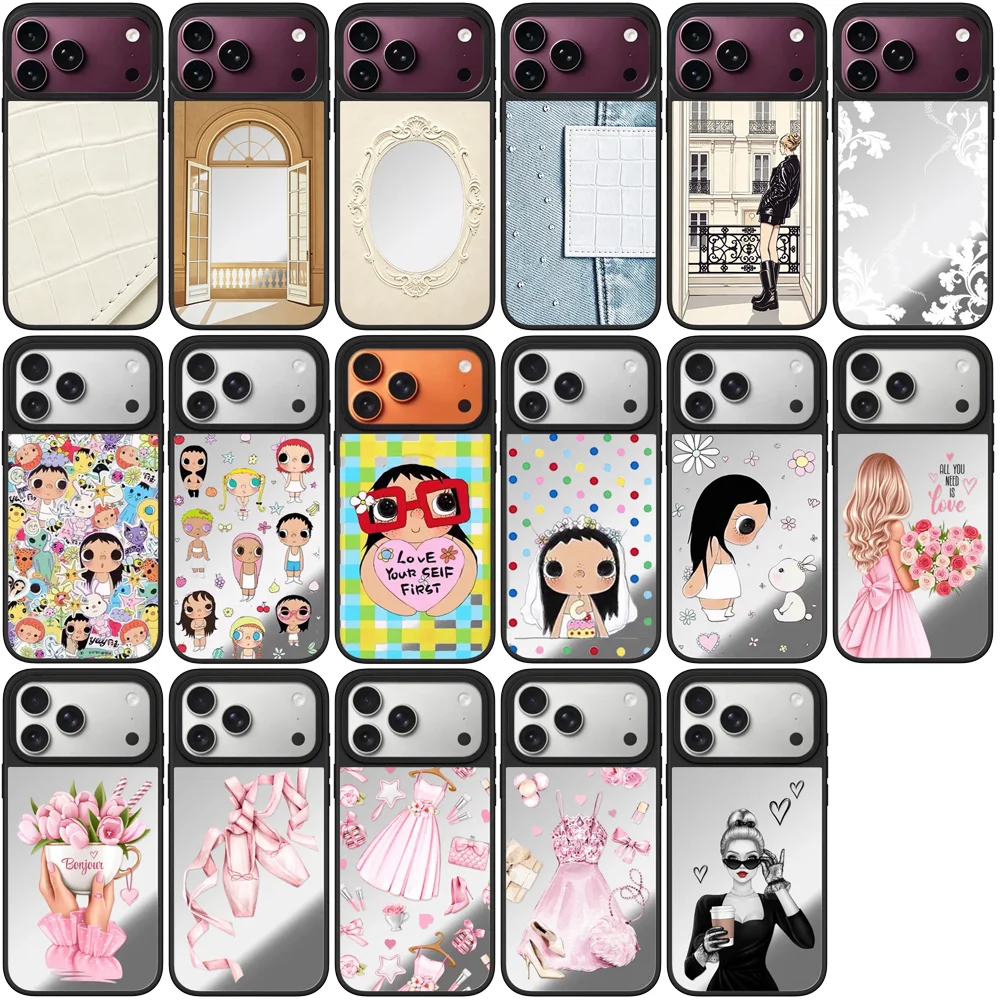 6091652 Mirror Surface Magnetic Case: Compatible with IPhone 18 17 16 15 14 13 Pro Max 17 Air