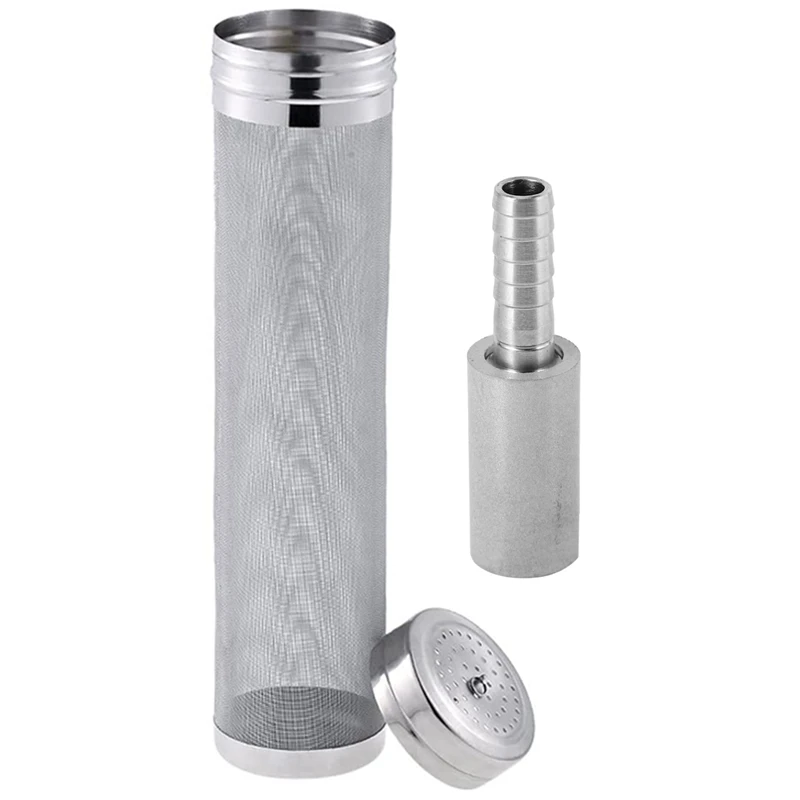 0.5 Diffusion Stone With Beer Dry Hopper Filter,300 Micrometre Mesh Stainless Steel Hop Strainer Cartridge