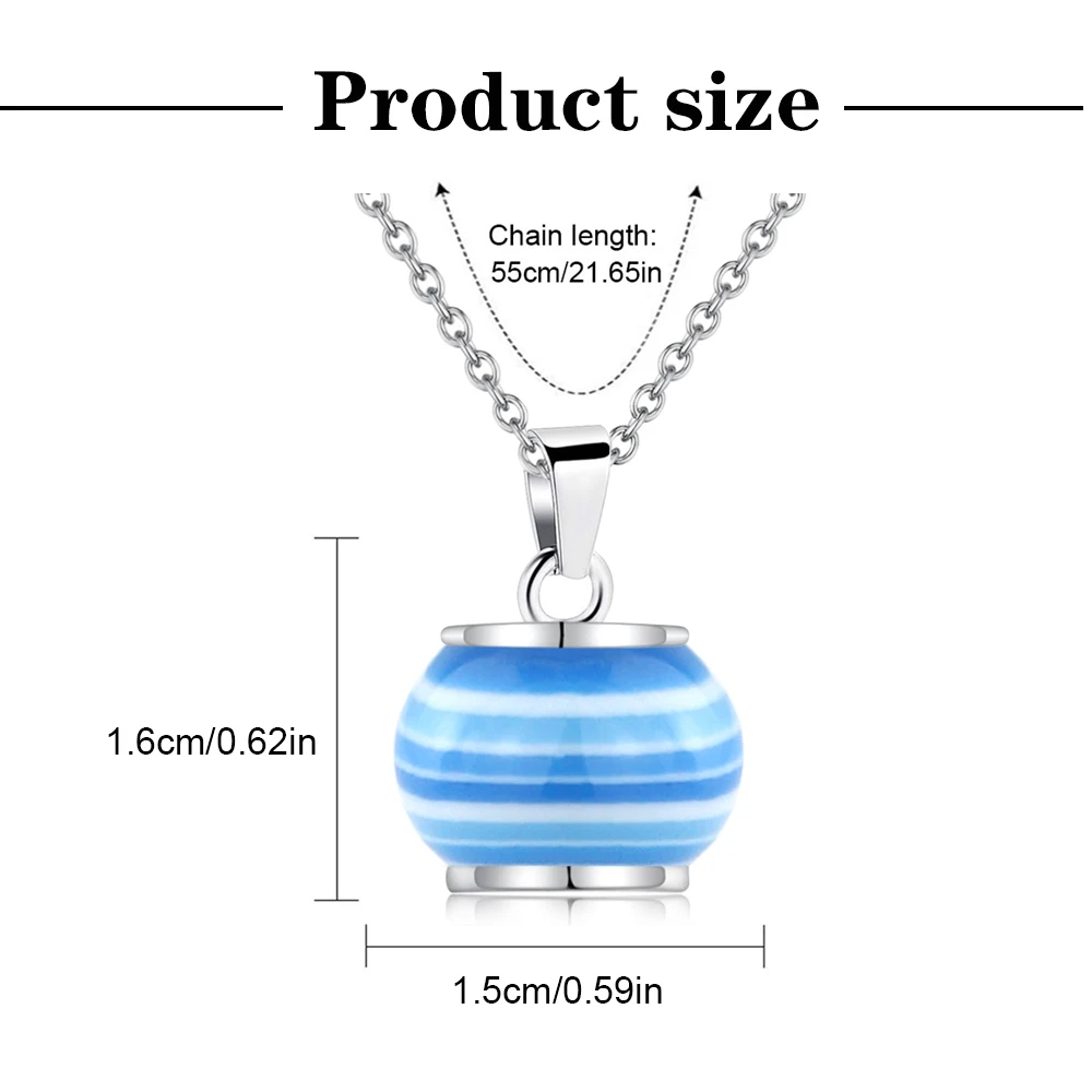 Circle of Life Urn Necklace for Women Men Blue Memorial Locket Urn Pendant Keepsake Cremation Jewelry for Ashes