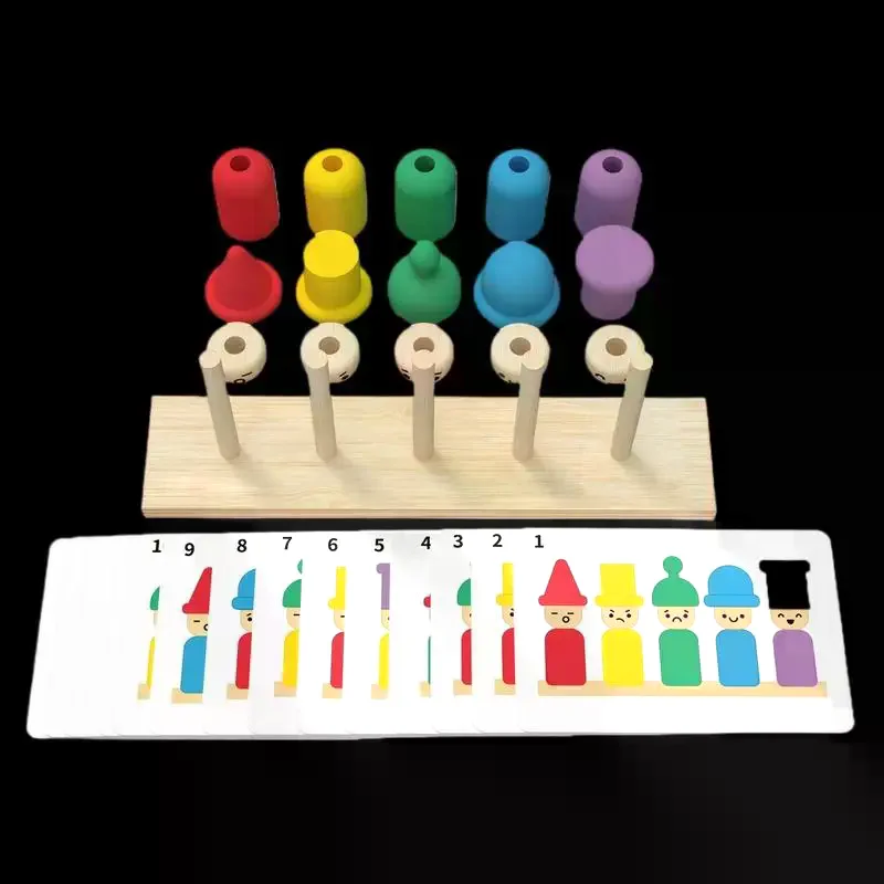 Engagierendes Montessori-Spielzeug: Kompakte Figuren, Farbbewusstsein, Stapelmusik