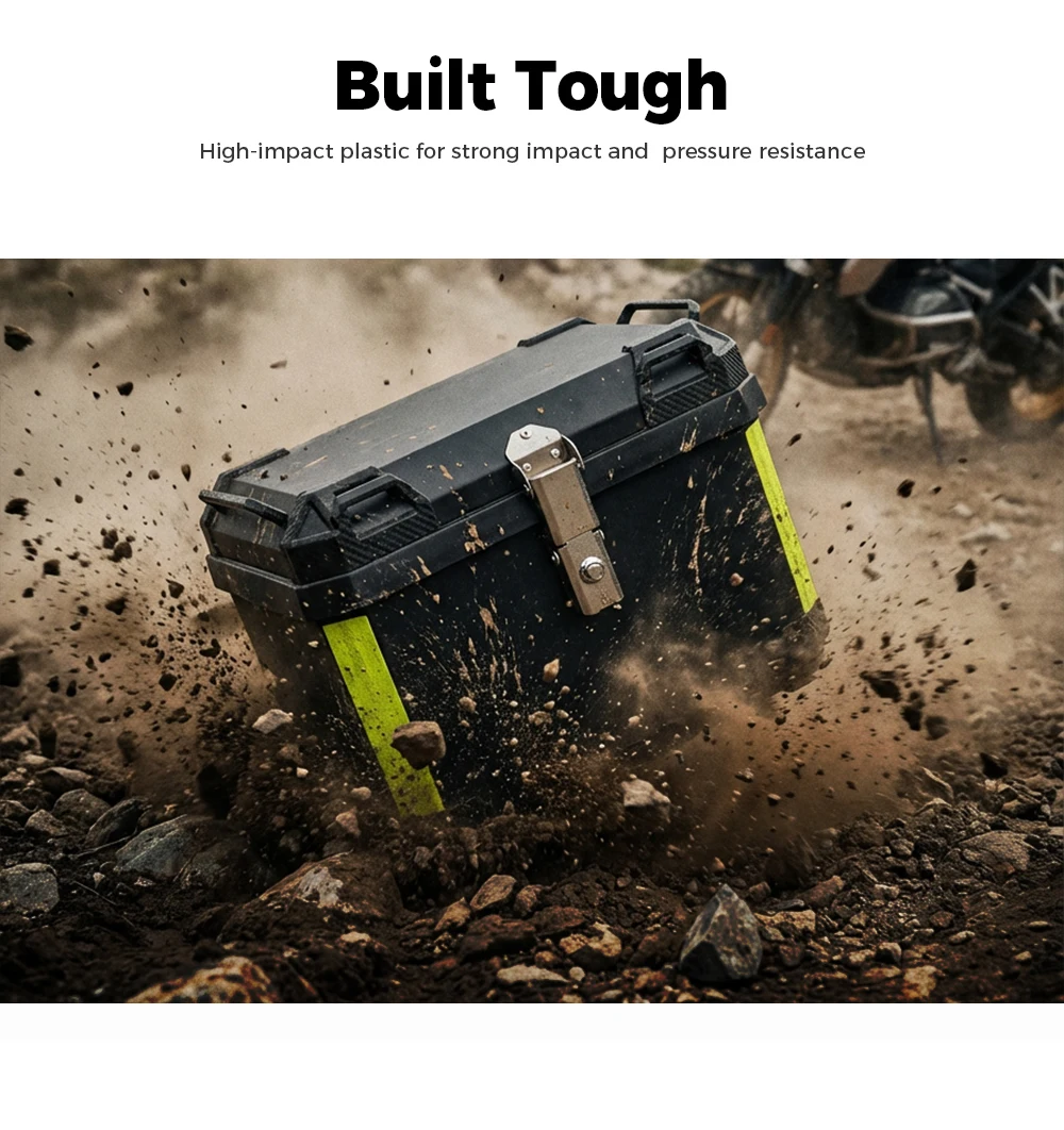 KEMIMOTO 45L/65L Motorrad-Topcase Universeller ABS-Kunststoff-Koffer Motorrad-Heckbox für Motorräder Abnehmbarer Koffer mit Schloss – Detail 14