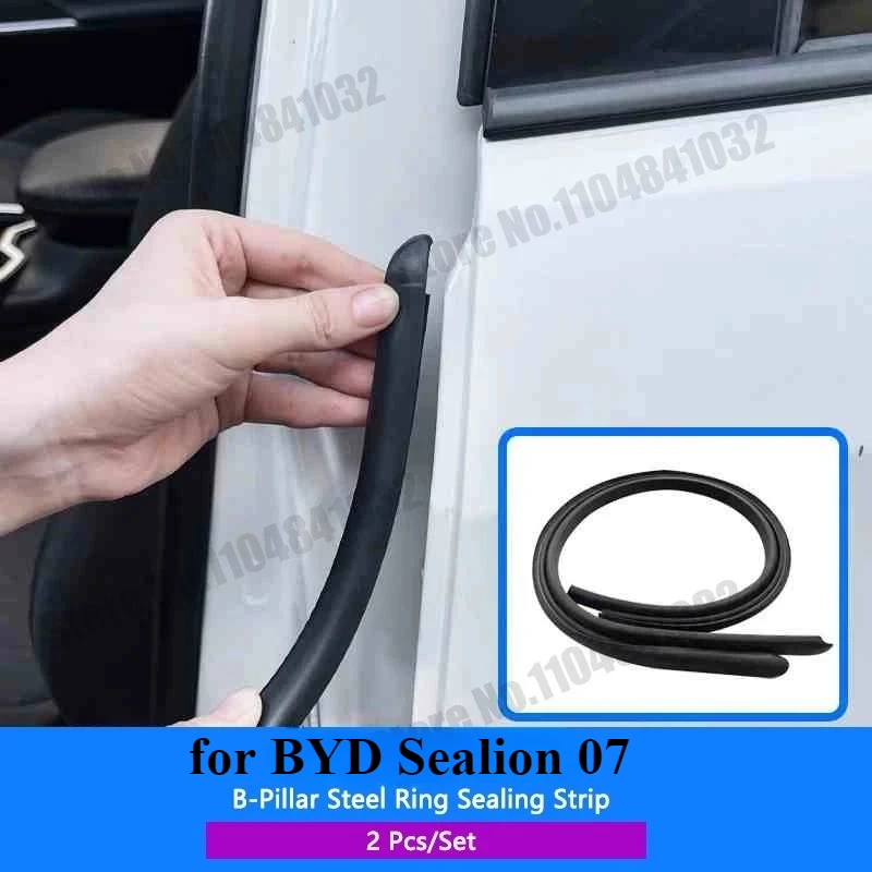 

for BYD Sealion 07 7 EV 2025 2024 Car Door Seal Strips Sticker Weatherstrip Rubber B Shape Door Seals Sound Insulation