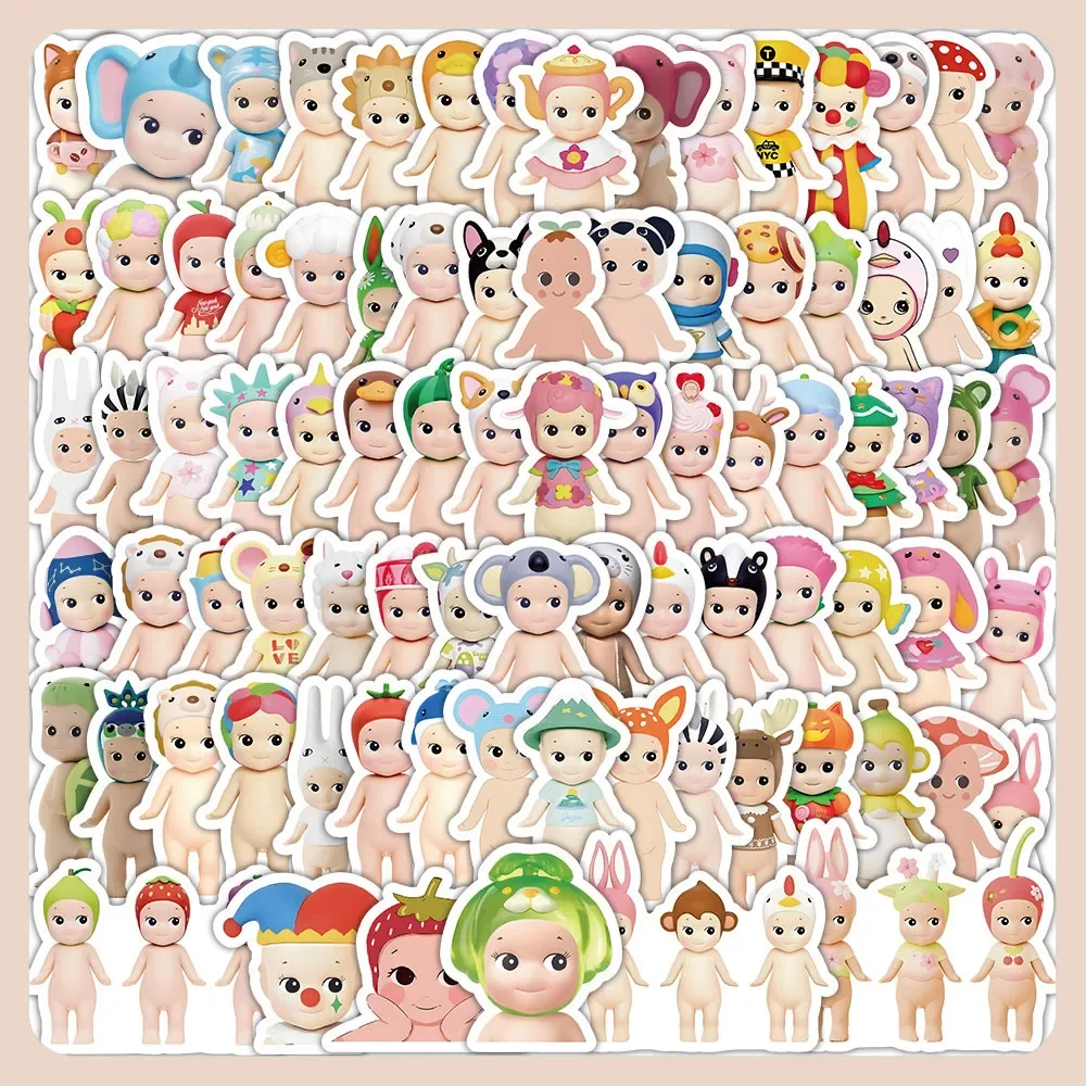 100PCS Sonny Angel Stickers Cute Cartoon Graffiti Sticker Luggage Laptop Guitar Car Bike DIY Decals Scrapbook Kids Toys