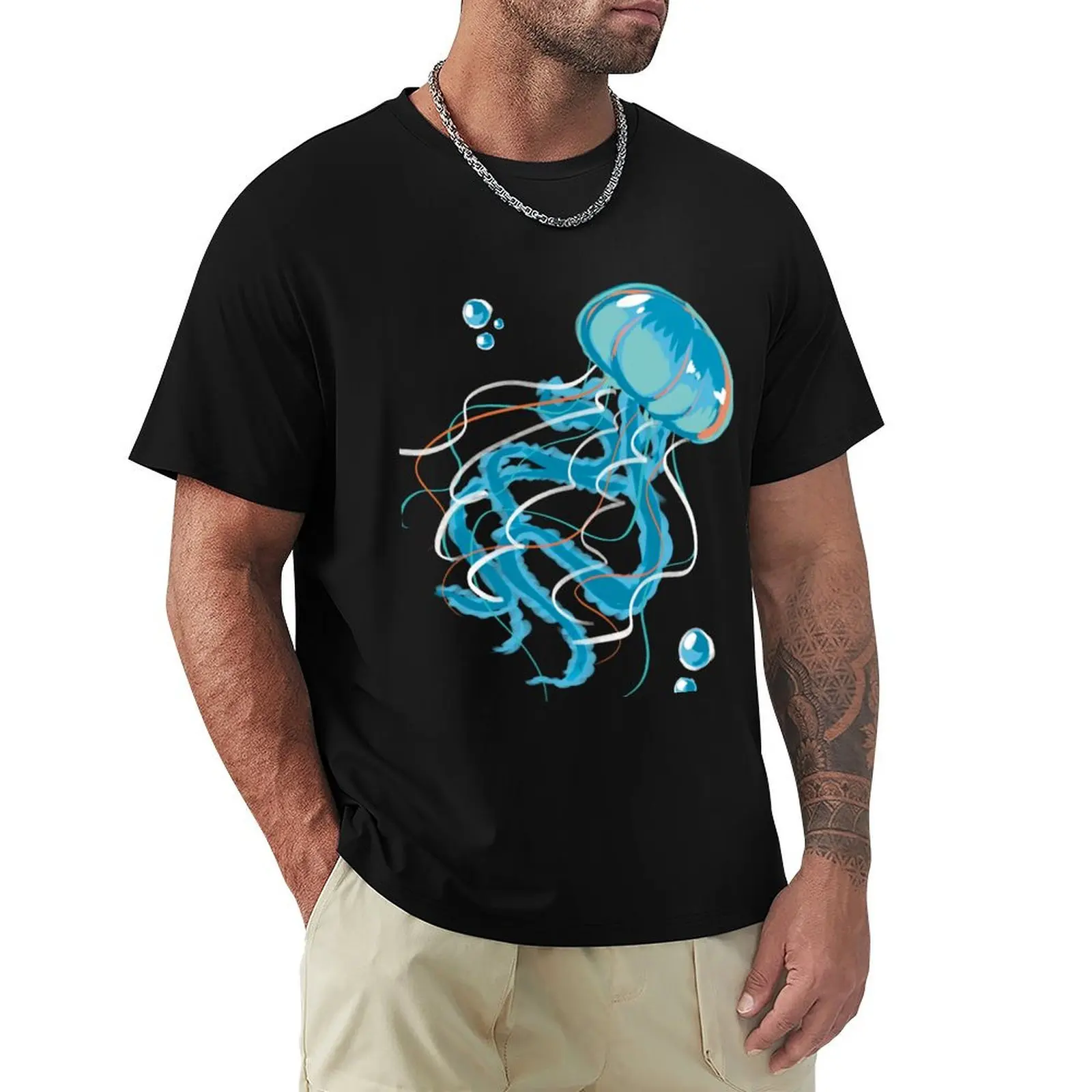 

Jellyfish T-Shirt korean fashion Clothing summer tops clothes for men