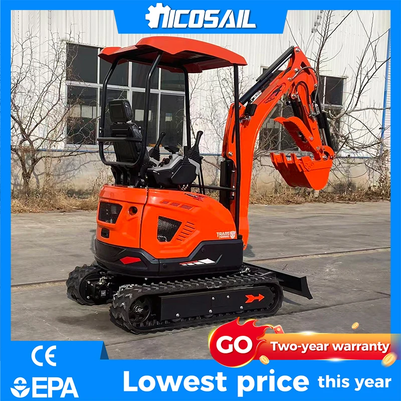 

Free Shipping 1.8 Ton 2ton Mini Excavator Machine Engine Small Digger Cheap Mini Excavators Micro Excavator With Attachments