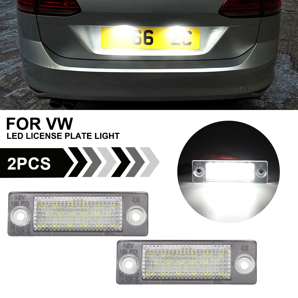 

2PCS LED License Plate Light For VW Golf MK5 Plus Passat B5 Jetta Caddy Number Plate Light For Skoda Superb 2001-2008