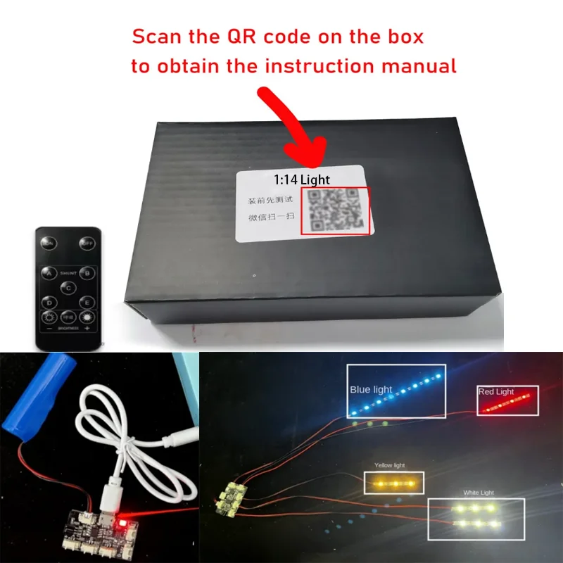 ไฟส่องสว่างระยะไกลสำหรับรถบล็อกตัวต่อทางเทคนิค1:14รถสปอร์ตรถแข่งความเร็วสูงหลอดไฟ DIY ของเล่น (ไม่รวมรถ)
