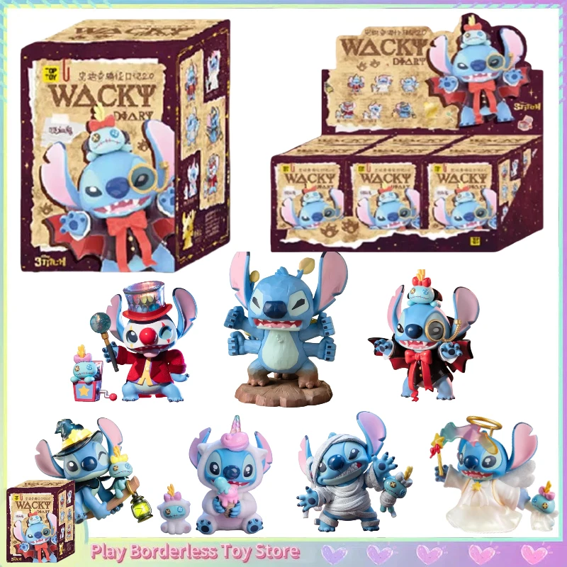 

Подлинная серия Disney Stitch Weird Diary V2, слепая коробка, милый мультяшный аниме-фигурка, фигурки высокого качества, рождественские праздничные подарки