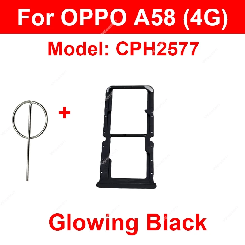 SIM Card Tray For OPPO A57s 4G A57 2016 A58 4G Dual SIM Card Socket SIM Card Slot Reader Holder Replacement Repair Parts
