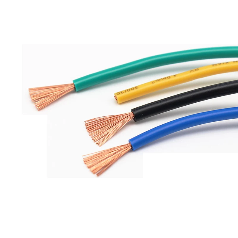 RV Electric Wire 0.3mm2 0.5mm2 0.75mm2 1mm2 1.5mm2 2.5mm2 6mm2  Single Core Multi-strand Copper Flexible Wire PVC Cable 70℃
