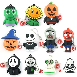 cartoon ghost usb flash drive 4GB 8GB U disk 16GB 32GB pen drive 64GB 128GB memory USB stick cute skull pendrive halloween