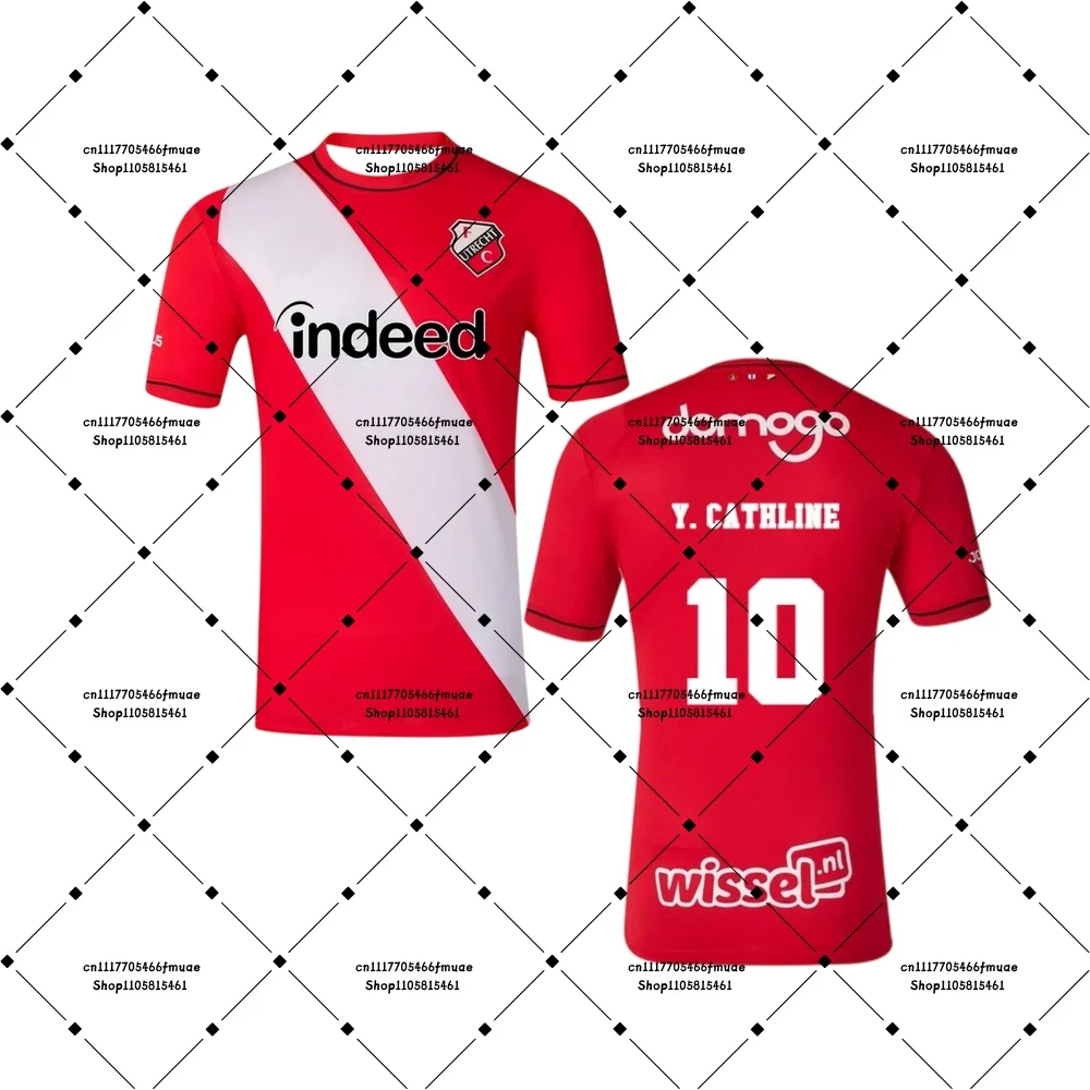 26-27 Dani De Wit #10 Ángel Alarcón 11 Utrecht Mens Soccer Dry-fit Top Adult T-shirt Unisex Sports Home Training Football Jersey