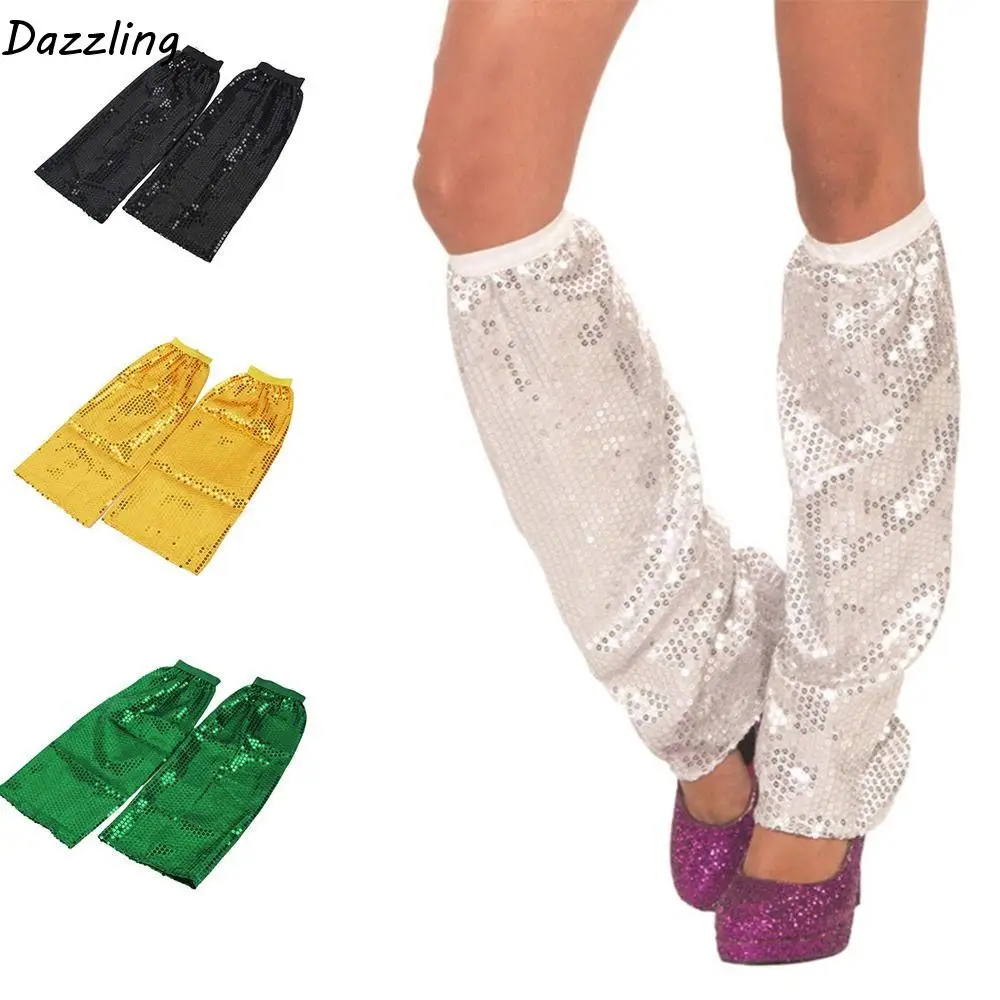 

1Pair Women's Wear Sparkling Sequins Leg Warmers Shiny Sexy Glittering Leg Socks Knee High Long Socks Leg Cover Party Dress