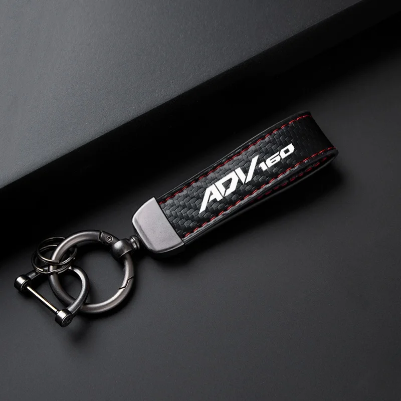 For Honda ADV160 VARIO160 VARIO ADV 160 New Classic Motocycle Keychain Holder Keyring Logo Carbon Fiber Accessories Key chain view 3