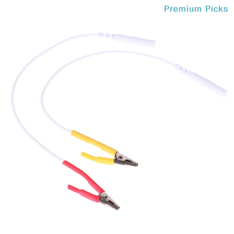 portable1pcs 19.5cm Tens/Ems tieline Alligator Clip Cable Wire Electrode For SDZ-II Electronic Acupuncture 2mm Pin Type Cable