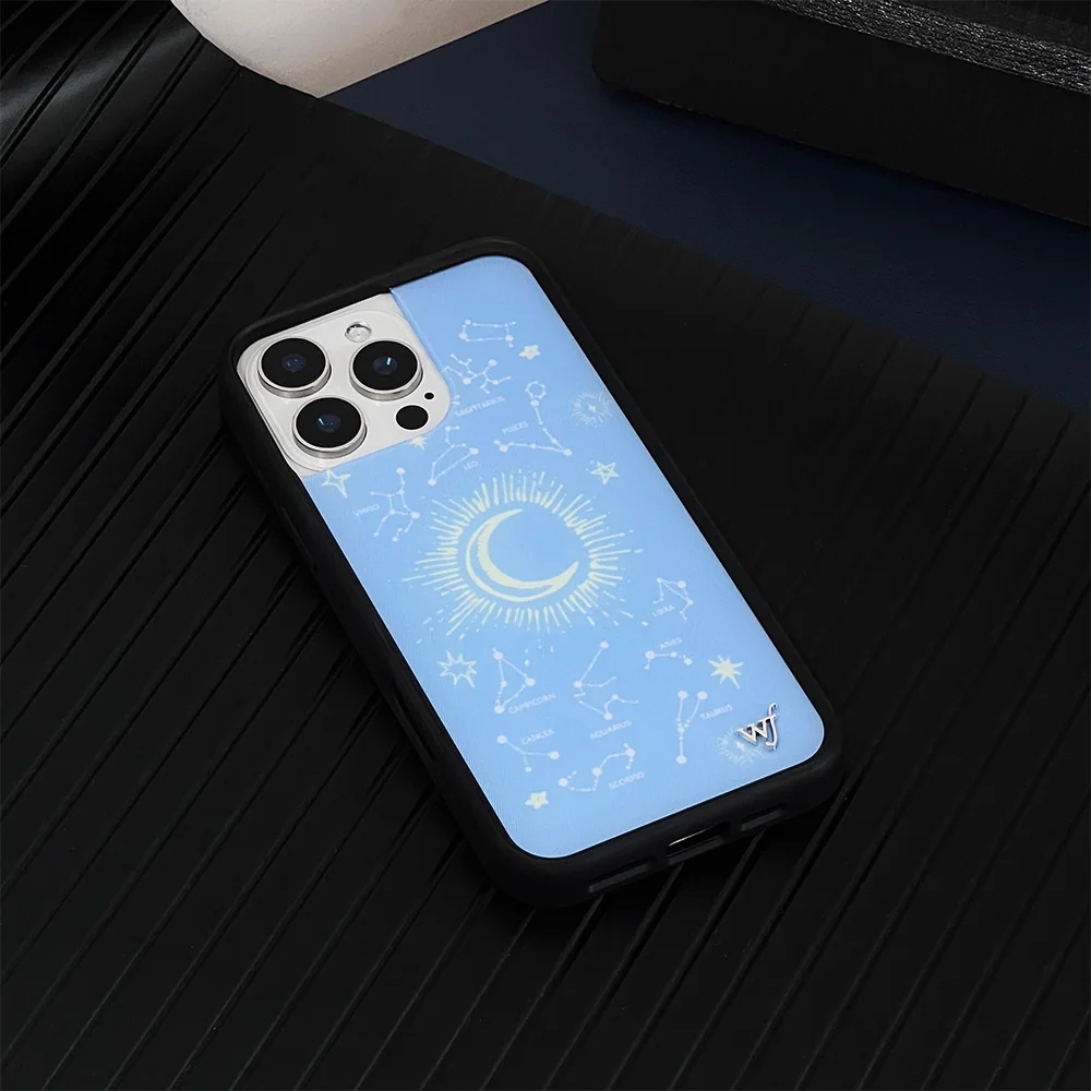 Wildflower WF Plaid stof licht telefoonhoesje voor iPhone 16 15 14 13 12 Pro Max Plus 16pro 15pro WF Metal logo Cartoon Cover Funda
