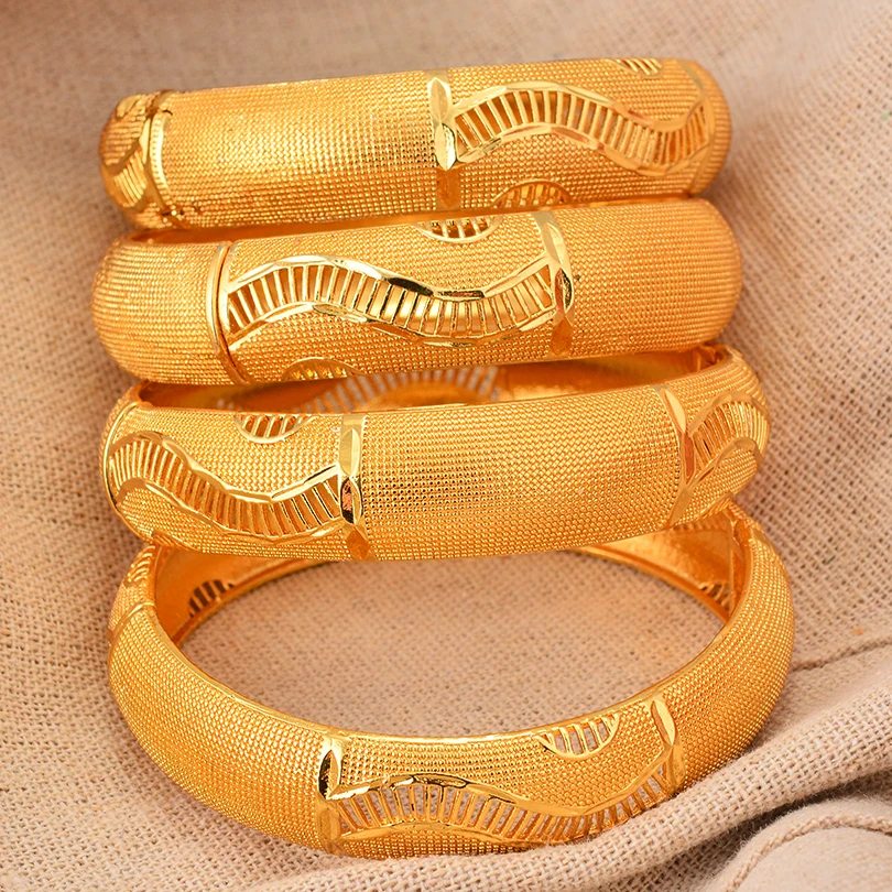 

Luxury Indian Dubai Gold Color Bangles For Women Girls Dubai Wedding Bridal Bangles&Bracelet Bijoux français Jewellry For Women