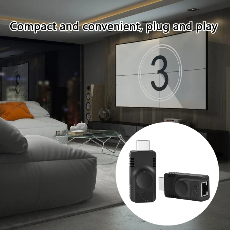 DXAB HDTV do RJ45 Networking Cable Extender Converters do transmisji na duże odległości