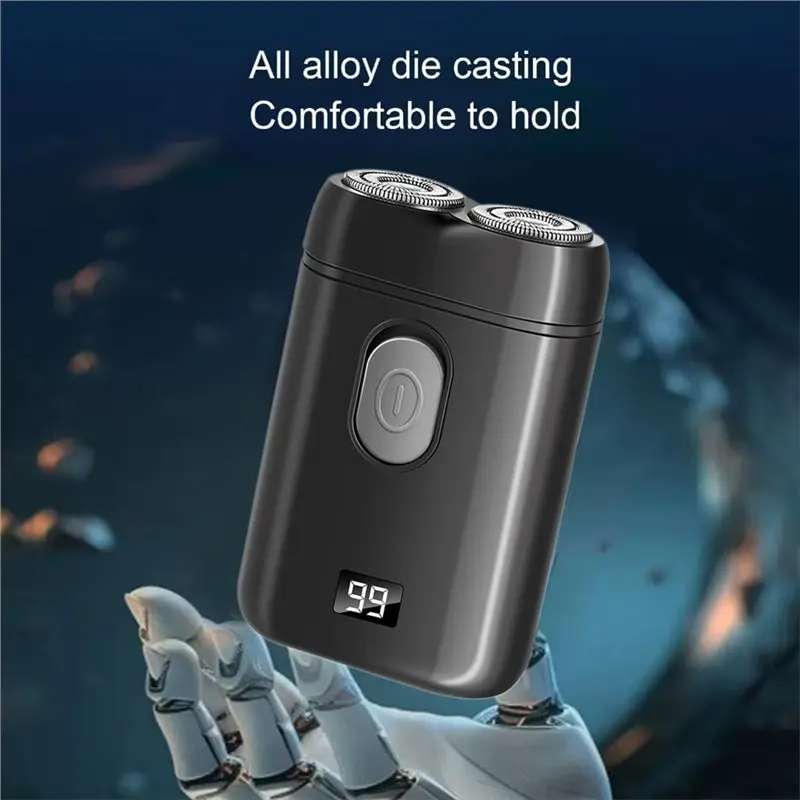 Efficient-Electric Shaver Convenient Double Heads Magnetic Charging Head For Men's Full Body Shaving Washable Trimmer For Home&