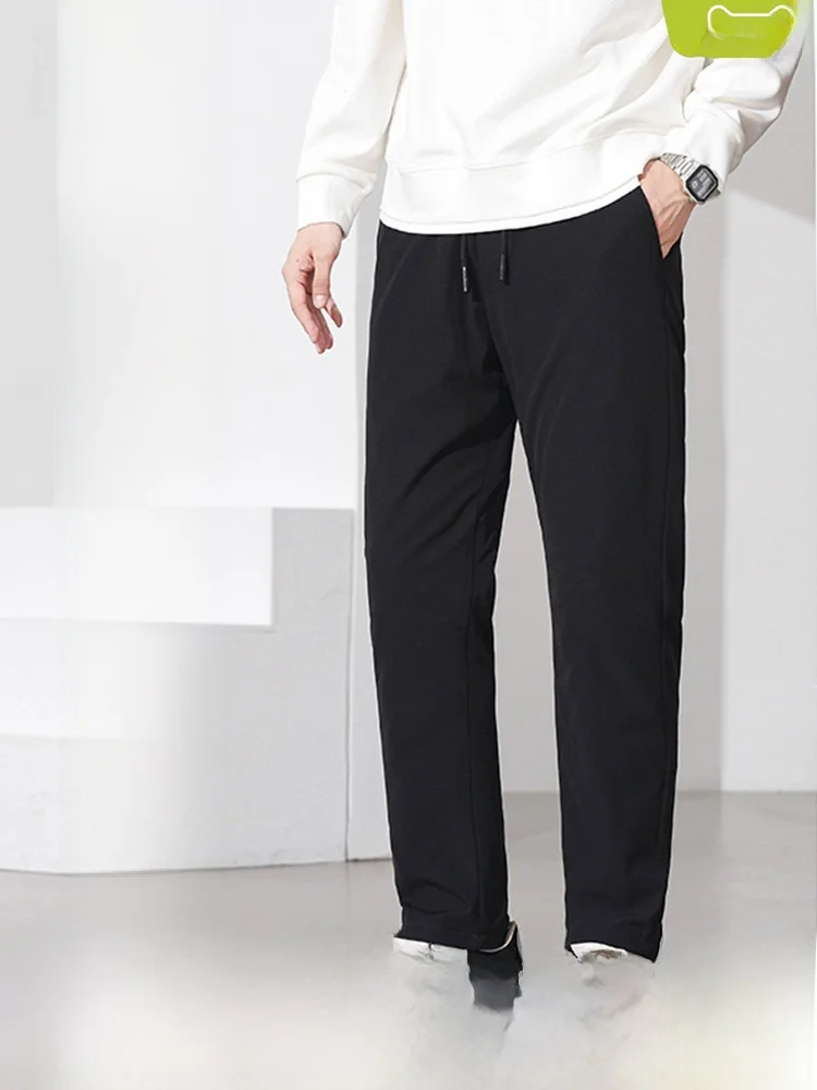Pantalones Largos Casuales de Plumón de Ganso para Hombre Snow Flying 2026, Elásticos, Cómodos, con Cordón Ajustable, Resistentes al Frío y Versátiles