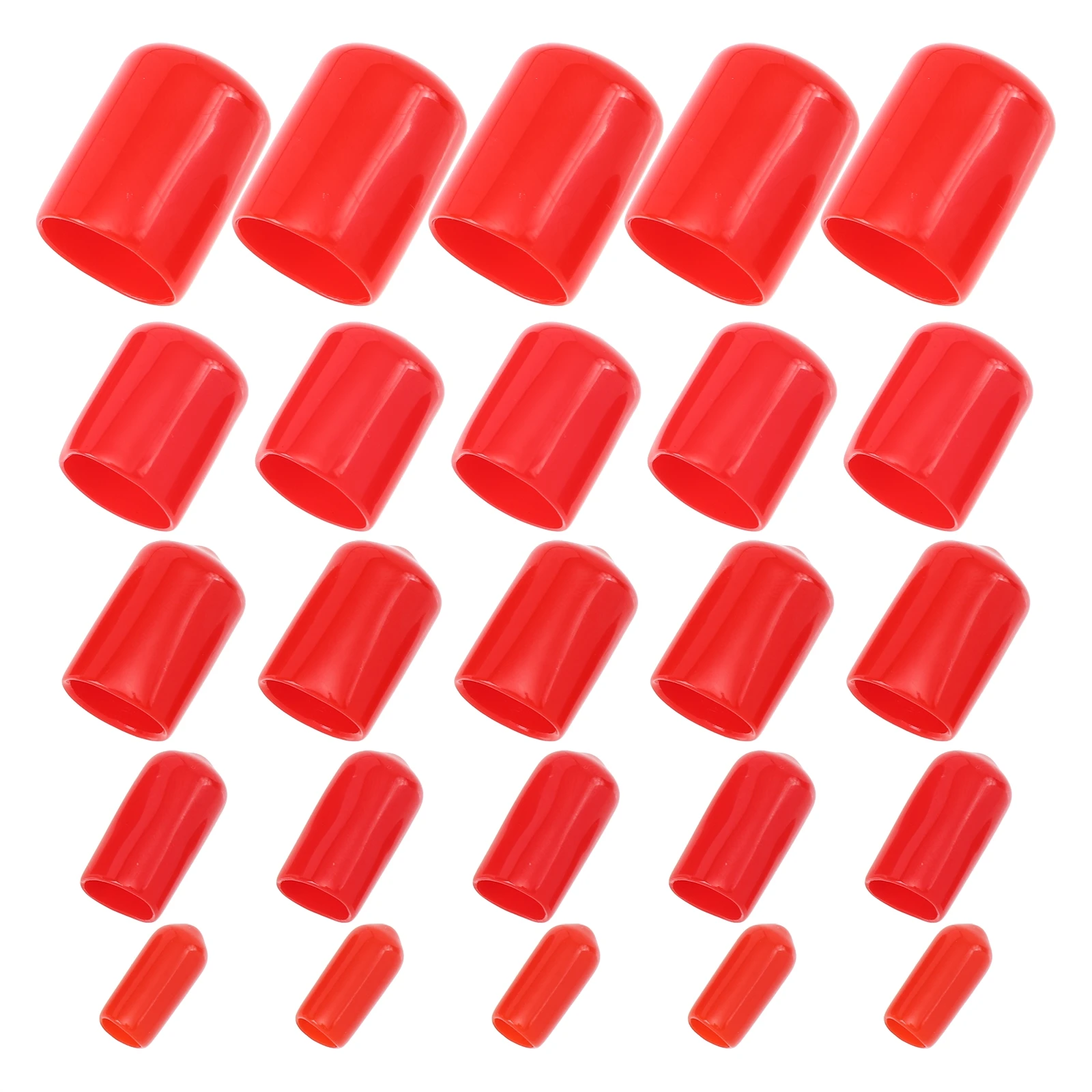 

100pcs Rubber End Caps Bolt Protectors Waterproof Thread Covers Anti-Collision Anti-Vibration Screw Covers Round Tubing