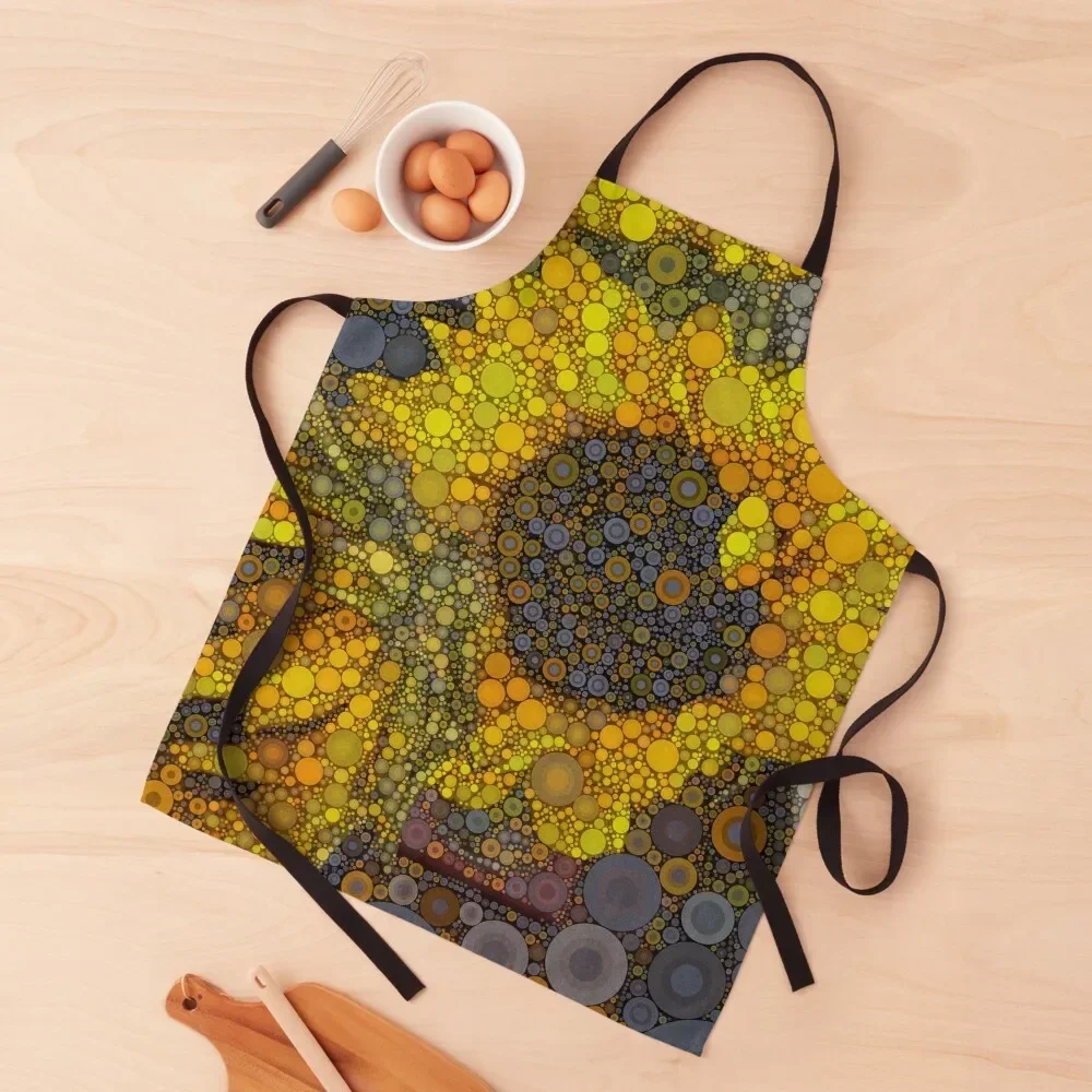 

Sunflower Sparkle Apron painting with pockets cleanings Nursing Apron