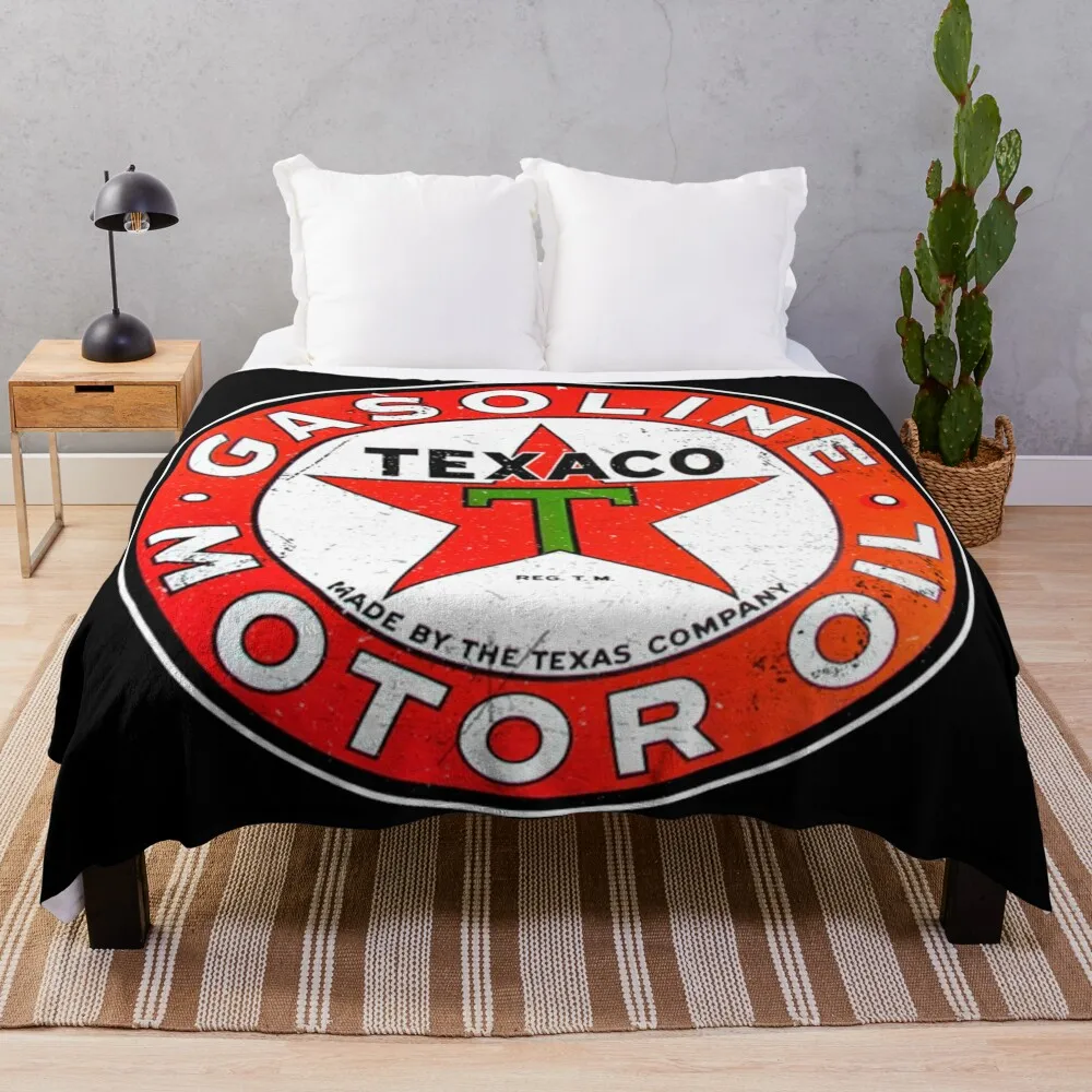 Texaco gasoline motor oil sign Throw Blanket for babies anime Blankets