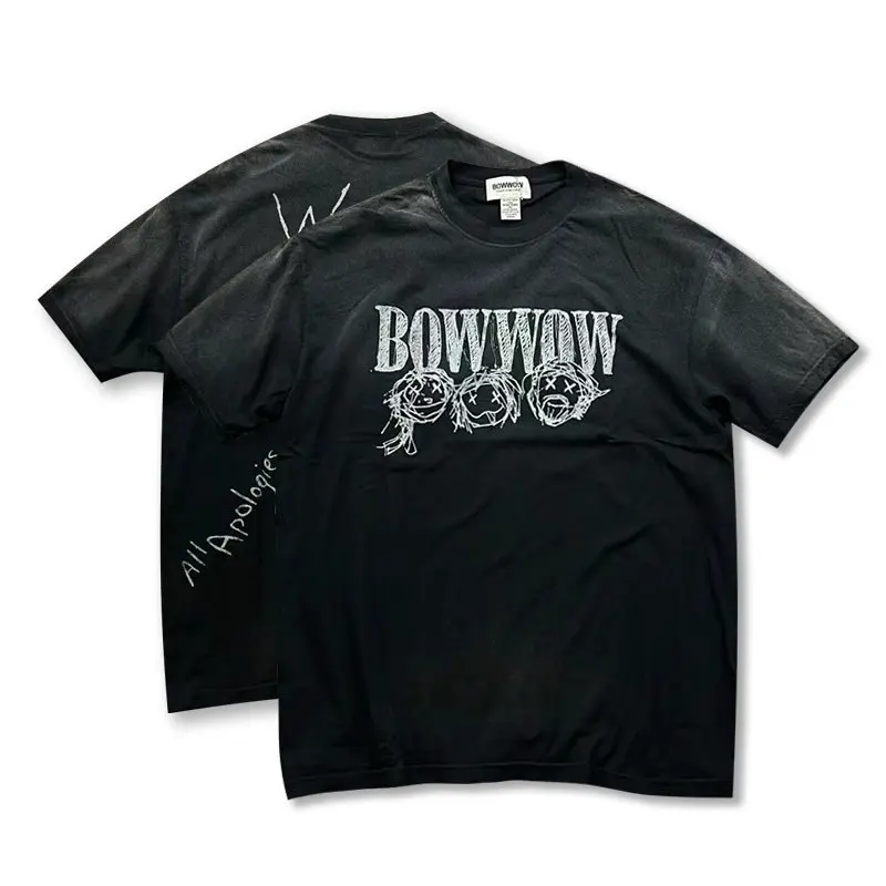 t-shirt-retro-americain-delave-bowow-imprime-lettres-decontracte-a-manches-courtes