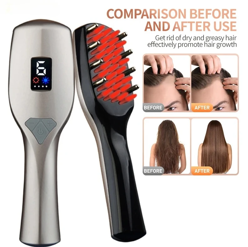 Z EMS Microcurrent Hair Care Comb Red Blue Light Electric Massager Household Scalp Care Device
