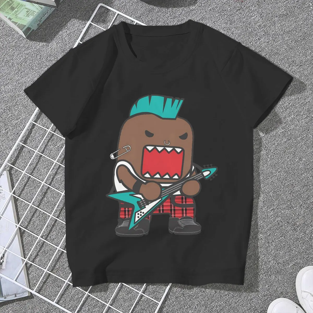 Anime Domo Kun Punk T Shirt Fashion Women's Tees Summer Harajuku Crewneck Polyester TShirt