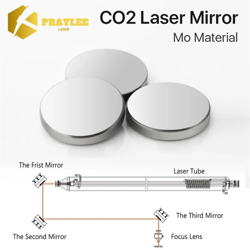 Imagem -03 - Praylee Co2 Laser de Corte e Máquina de Gravura Espelho Dia20 25 30 38 mm 10.6um 400w
