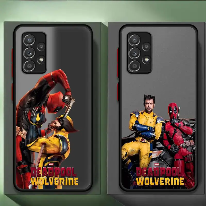 phone cases for Samsung Galaxy A24 case A33 A52s A12 5G A35 A53 A32 A13 A14 A15 Luxury Cover fundas Marvel New Mutant Deadpool