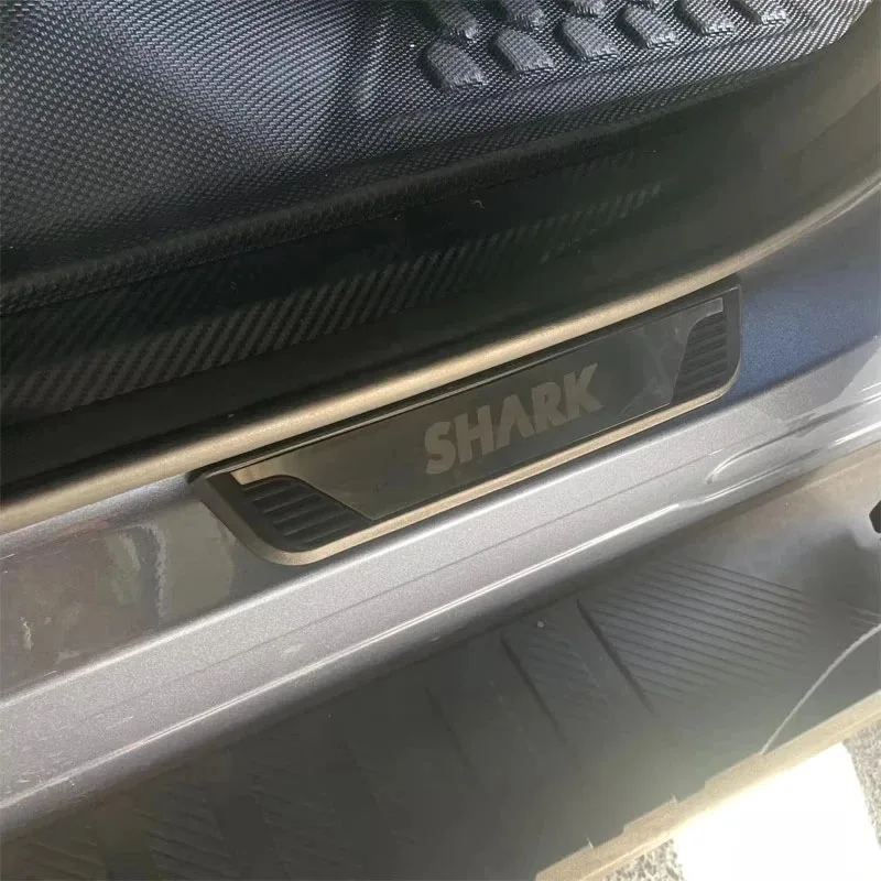 

For BYD Shark 6 2024 Car Door Sill Scuff Plate Pedal Cover Trim Accessories Exterior Threshold Protector Auto Stickers