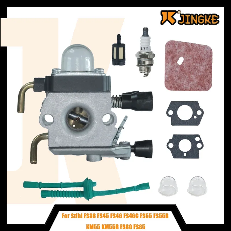 

Lawn Trimmer with Air Fuel Filter Line Gasket Mower Carburetor For Stihl FS38 FS45 FS46 FS46C FS55 FS55R KM55 KM55R FS80 FS85