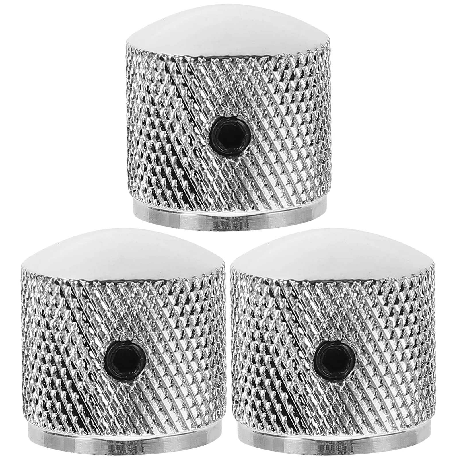 

3Pcs Electric Guitar Volume Knobs Metal Tone Control Replacement for Bass Amplifier Effect Units Instrument Repair Accessories