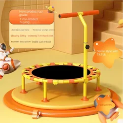 40inch Children Trampoline Indoor Baby Jumping Bed Foldable Bouncing Bed with Armrest Maximum Fitness Load 150kg