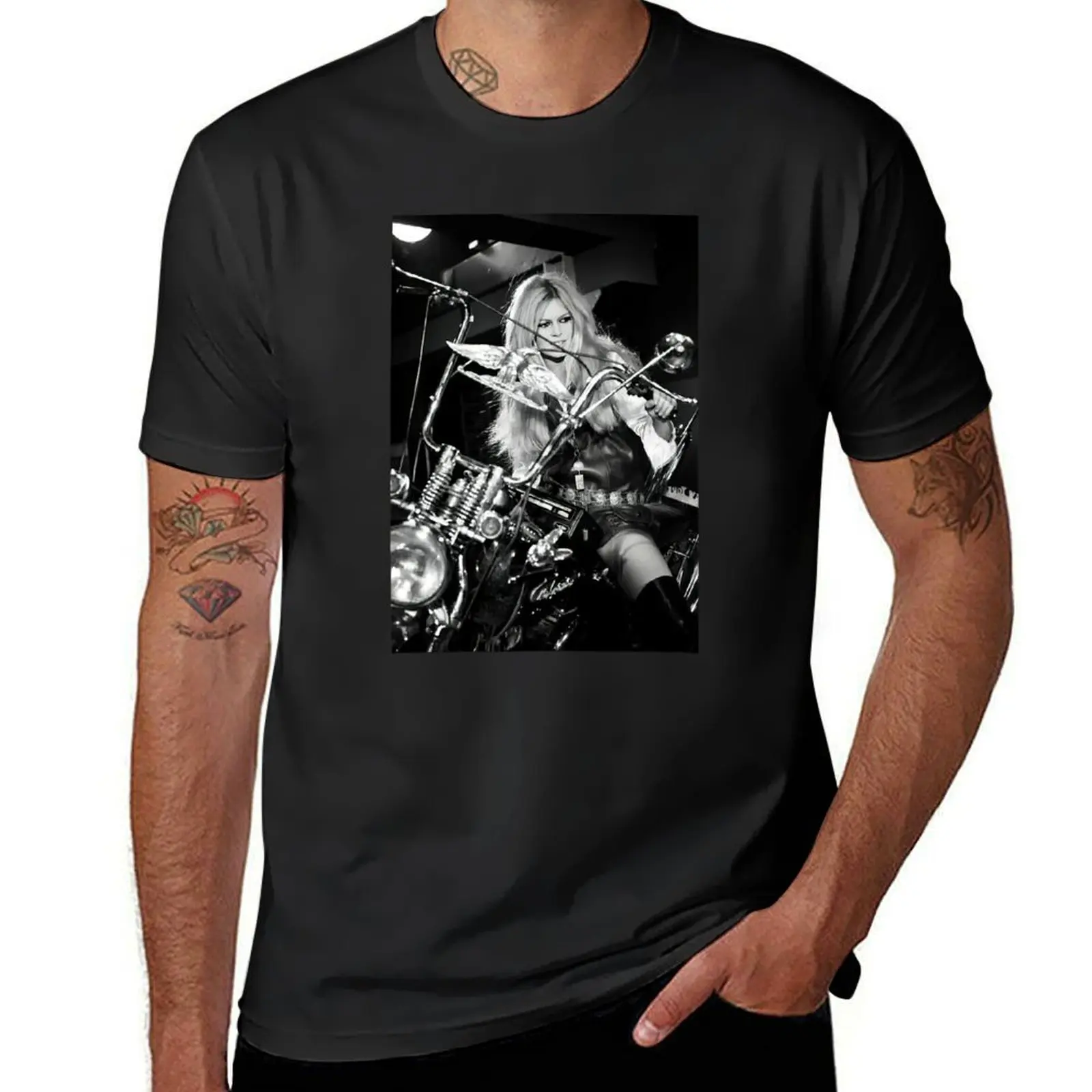 

Moto Girl T-Shirt Louboutins cotton graphic tees Blouse tops men clothing