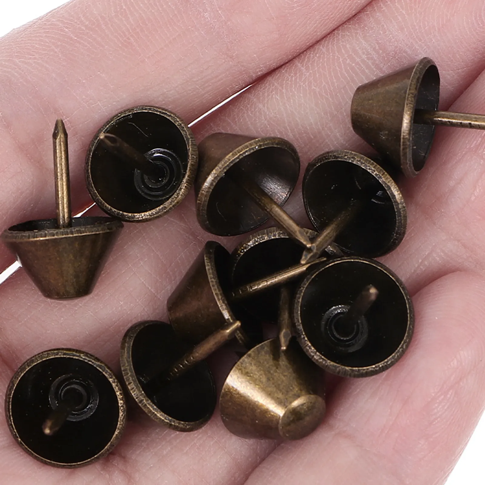 

100pcs Upholstery Tacks Iron Decorative Thumbtacks Furniture Nails Sofa Bed Projects DIY Crafts Bubble Round Head