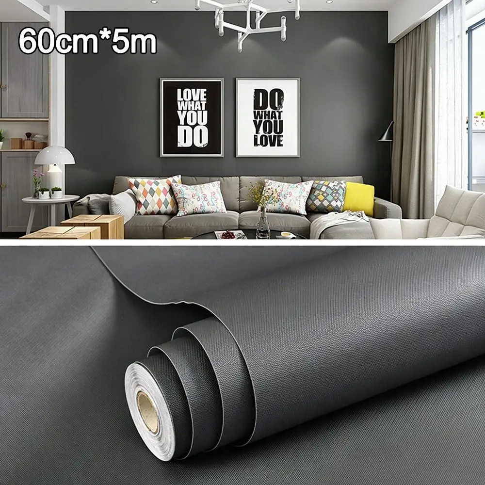 New 1/3/5m Self Adhesive Wallpaper Waterproof Oilproof Wall Stickers PVC 60cm Wide Cabinet Liner Cabinet Renovation