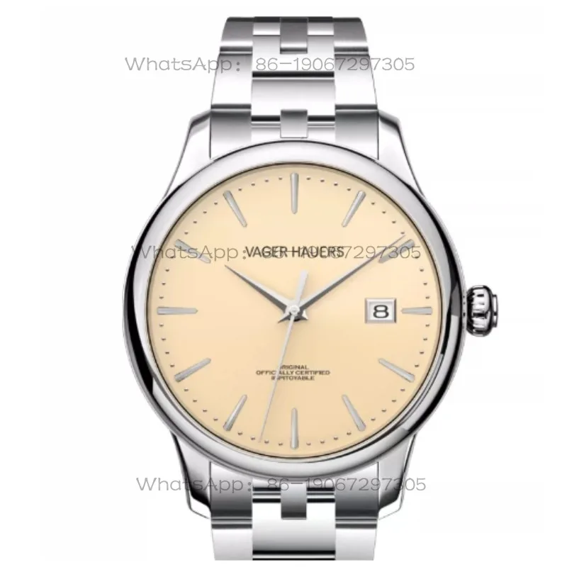 Men's ultra-thin Swiss automatic mechanical watch, business steel belt waterproof men's watch
