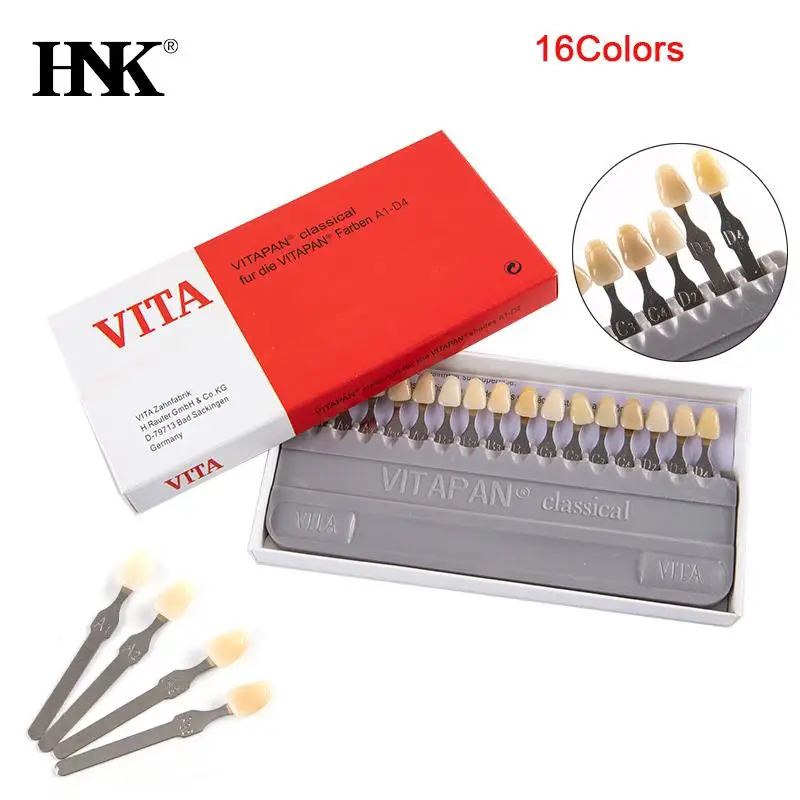 

Dental Material Vita 16Colors Tooth Model Colorimetric Plate Tooth Shape Design For Beauty Device Tooth Whitening Products Guide